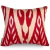 Handcrafted Margilan Pure Silk Ikat Decorative Pillow / Cushion Cover